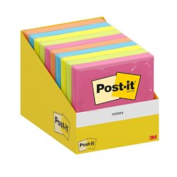 Foglietti riposizionabili Post-it&reg; conf. 10 blocchetti da 100 ff colori assortiti 76x76 mm - 6820-COL-W10