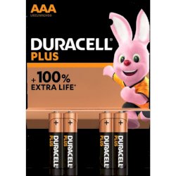 Batterie alcaline Duracell Plus100 Ministilo AAA - MN2400 - blister da 4 - DU0201