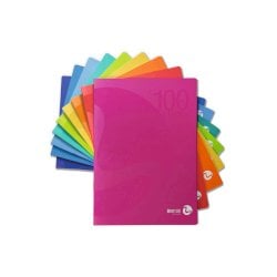 Maxi quaderni Be More Centus A4 100 g/m² rigatura B - 18 fogli + risguardo - 9 colori assortiti - conf. 12 pz - 0101030