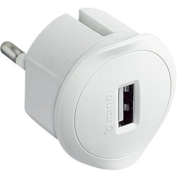 Adattatore spina 10A bticino con presa USB 1,5A bianco S3625DU