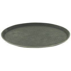 Vassoio rotondo diametro 40,5 cm antiscivolo nero - 337947