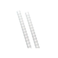 Dorsi a spirale in PVC per rilegatura Q-Connect A4 - 21 anelli 12 mm - fino a 80 ff bianco - conf. 100 pz - KF24023