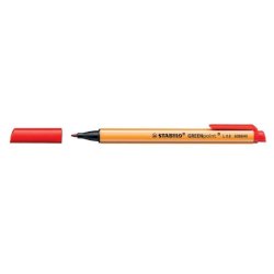 Penna con punta in fibra Stabilo GREENpoint 0,8 mm rosso 6088/40