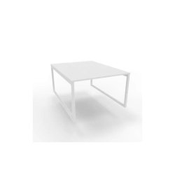 Bench piano bianco 120x160xH.75 cm gamba ad anello in acciaio bianco linea Practika P2 Quadrifoglio - ECBEA12-BA-I