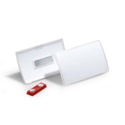 Portanome Durable Click Fold 54x90 mm in PPL trasparente con magnete - 8215-19