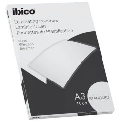 Pouches per plastificatrici IBICO BASICS standard 125mic -conf.100 pezzi Ibico A3 627313