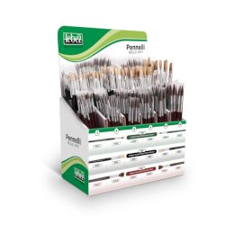 Espositore 324 pennelli Lebez punte e materiali assortiti - 81007