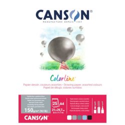 Album da disegno Canson Colorline® A4 150 g/m² 25 ff assortimento Aria C31074P004