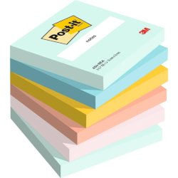 Foglietti riposizionabili Post-it&reg; Beachside - conf. 6 blocchetti da 100 ff 76x76 mm - 654-6-BEA