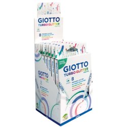 Pennarelli Giotto Turbo Glitter in conf. da 8 colori Pastel assortiti F426300