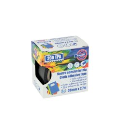 Nastro adesivo telato Eurocel formato 38 mm x 2,7 m - colore nero 016714314