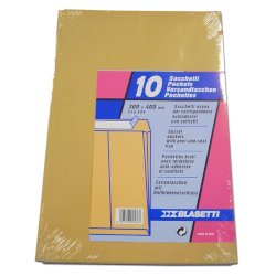 Busta a sacco Blasetti Monodex Avana - 120 g/m² - in conf. 10 buste - 300x400 mm - 586