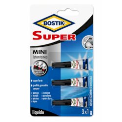 Colla attaccatutto cianoacrilica Bostik Super Mini liquido tubetto monodose  3x1 gr  D2743