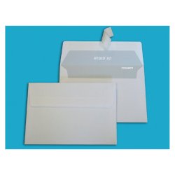 Busta bianca con lembo Blasetti Strip 80 g/m² in conf. da 500 buste 114x162 mm 007