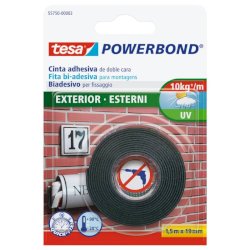 Nastro biadesivo tesa Powerbond® per Esterni 19 mm x 1,5 m bianco 55750-00002-03