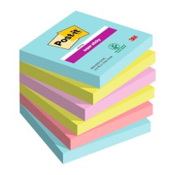 Foglietti Post-it® Super Sticky Cosmic - conf. 6 blocchetti da 90 ff 76x76 mm - 654-6SS-COS