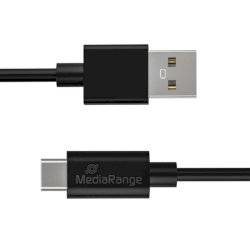Cavo di ricarica e sincronizzazione Media Range USB 3.1 C/USB 3.0 A 1,2m nero - MRCS160