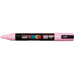 Marcatore a tempera Posca Uni-Ball punta media 2,5 mm rosa chiaro M PC5M RAC