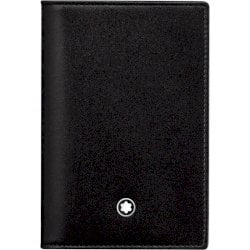 Porta carte in pelle Montblanc Meisterstück - 2 scomparti - nero - MB14108