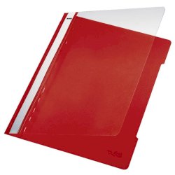 Cartellina ad aghi con clip Leitz in PVC A4 rosso 41910025