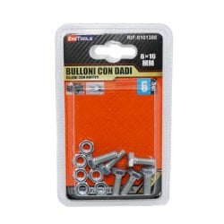 Bulloni con dadi Emi M6 x 16 mm - conf. 6 pezzi - 8101388