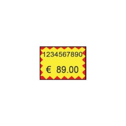 Etichette per prezzatrice Printex f.to 26x19 mm giallo/rosso permanenti conf 10 rotoli da 600 etich. - B10/2619/FPGSTF