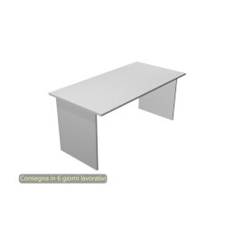 Scrivania linea Presto Artexport 180x80xH.72 cm gamba a pannello in melaminico grigio - 005PAN/9