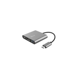 Adattatore USB-C Trust DALYX 3 - multiporta 3-in-1 HDMI, USB-A e USB-C alluminio - 23772