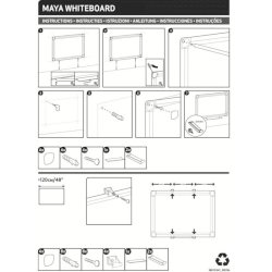Pannelli Bi-office Maya combinata sughero/acciaio 90x60 cm. bianco XA0303170