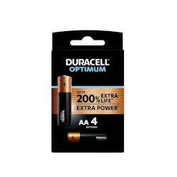 Batterie alcaline Duracell Optimum Stilo AA - MN1500 - blister da 4 - DU0030-05000394139183