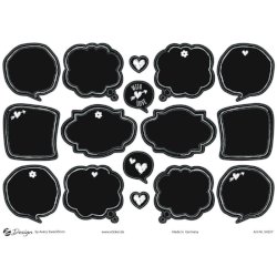 Trend Sticker A5 Avery in carta FSC - 2 fogli - 32 et. - Deco etichette effetto lavagna - 54557