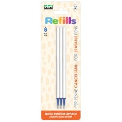 Conf. 12 blister da 3 refill inchiostro cancellabile Lebez blu per penne con cappuccio 0,5 mm - 81807