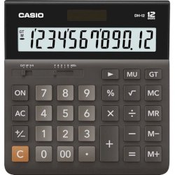 Calcolatrice da tavolo Casio display 12 cifre - solare e batteria nero DH-12-BK-S-EP