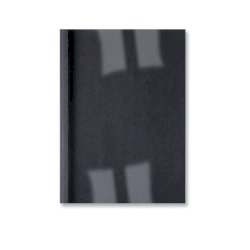 Copertine termiche per rilegatura GBC con dorso da 1,5 mm in pvc e cartoncino A4 nero conf 100 copertine - IB451607