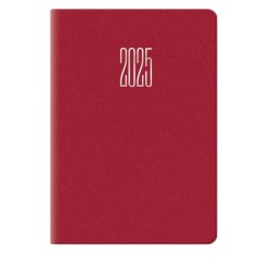 Agenda 2025 Castelli bigiornaliera gommato 6,6x9,9 cm rosso 25-049100403C