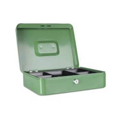 Cassetta portadenaro in metallo con serratura 300x90x240 mm Donau verde 5234001PL-06