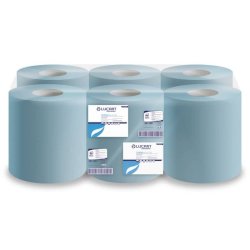 Asciugamani industriali multiuso 2 veli Lucart blu 21 cm x 135 m 6 rotoli da 450 strappi - 852105