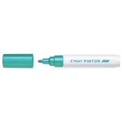 Marcatore multisuperficie Pilot Pintor a base d'acqua punta in fibra 4,5 mm verde metallizzato - 002379