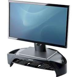 Supporto FELLOWES Smart Suites per monitor plus ABS grigio/nero 47,8x32,8cm con vaschetta portaoggetti - 8020801