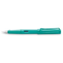 Penna stilografica Lamy Safari punta fine e inchiostro blu Aquamarine - fusto color acquamarina - 1234846