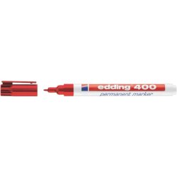 Marcatore permanente edding 400 punta conica 1 mm rosso E-400 002