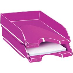 Vaschetta portacorrispondenza CepPro Gloss CEP in polistirene impilabile rosa 25,7x24,8x6,6 cm - 1002000371