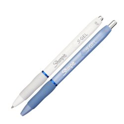 Penna gel a scatto Sharpie punta 0.7 inchiostro blu - fusto blu e bianco - conf. 12 pz - 2162641