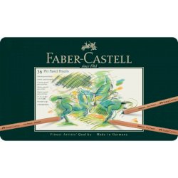 Astuccio in metallo matite Faber-Castell Pitt Pastel conf. 36 colori assortiti - 112136