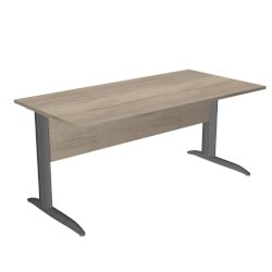 Scrivania piano rovere canadese gamba a L in metallo antracite Presto 160x80xH.72 cm - 003K2/J/AF