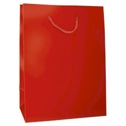 Sacchetti da regalo rosso opaco Biembi misura M - 18x23x10,5 cm conf. 6 pezzi - BXS202O20B