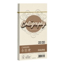 Carta canvas Favini Calligraphy buste per carta da lettere da stampare 100 g/m² 11x22 25 buste cm avorio - A57Q414