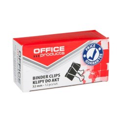 Molle fermacarte nero Office Products 32 mm - conf. 12 pezzi - 18093219-05