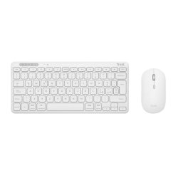 Set tastiera e mouse wireless con ricevitore Trust Lyra bianco 25074