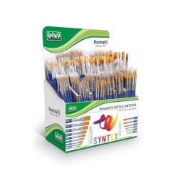 Espositore 312 pennelli Lebez Syntex in setola sintetica - punte assortite - 81330